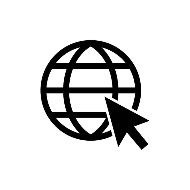 Globe megy web ikon vektor illusztráció - Vektor, kép