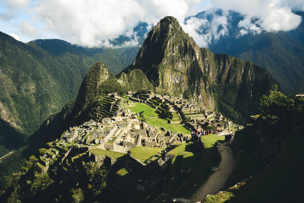 Mountains green landscape with ruins in Peru - Фото, зображення