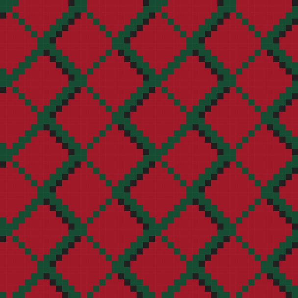 Kerst Argyle, diamant vorm naadloze patroon achtergrond geschikt voor mode textiel, breigoed, graphics - Vector, afbeelding