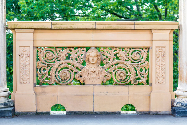 Potsdam, Germany. - August 8, 2015:  detail of the Belvedere, a palace in the New Garden on the Pfingstberg hill in Potsdam, Germany. Frederick William IV constructed the castle in 1847. - Photo, Image