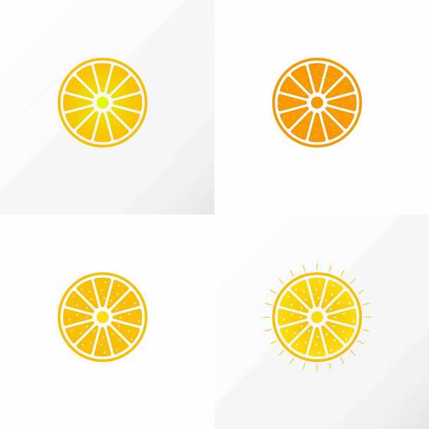 citrus fruit or orange image graphic icon logo design abstract concept vector stock. Can be used as a symbol associated with fresh - Vector, Image