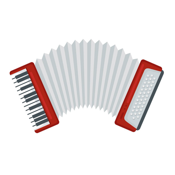 accordion instrument icon vector design - Vector, Image