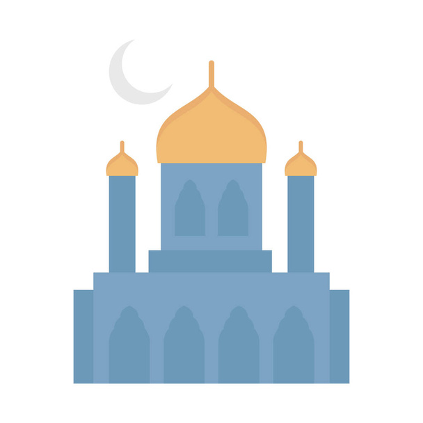 Edificio de mezquita Icono vectorial aislado que se puede modificar o editar fácilmente - Vector, Imagen