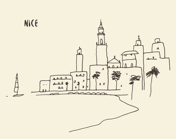 Sketch Nice view vector illustration hand drawn. - Vector, Image