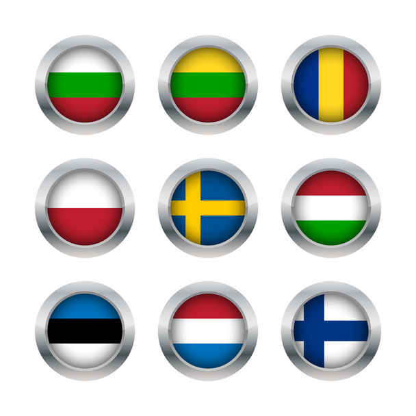 Flag buttons set 3 - Vector, Image