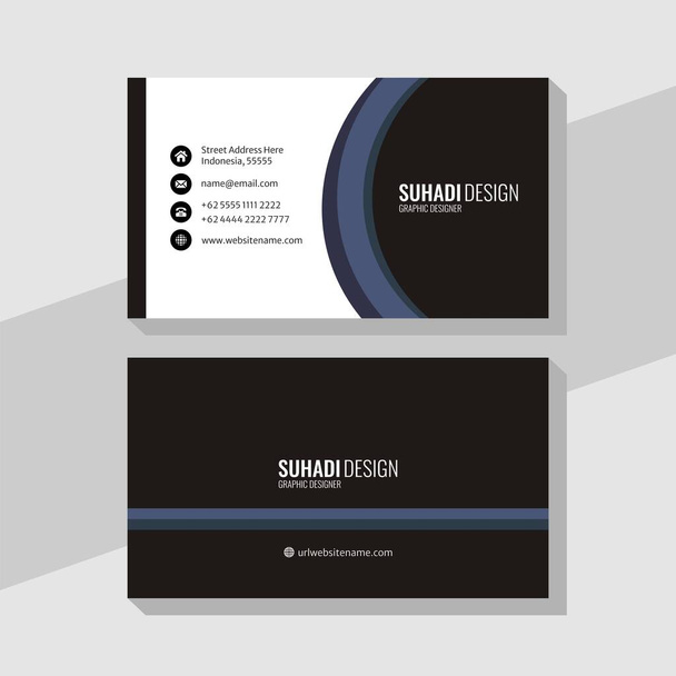 design template of business card, for business, corporate, company, business template, etc - Vector, Image