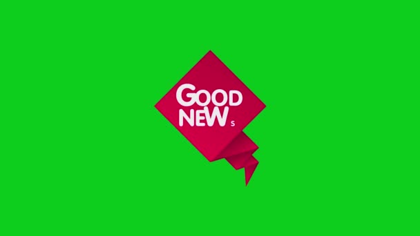 good news sign.good news paper, ami speech bubble animation.4K video.Simply motion animation.can be used for Explorer. - Кадры, видео