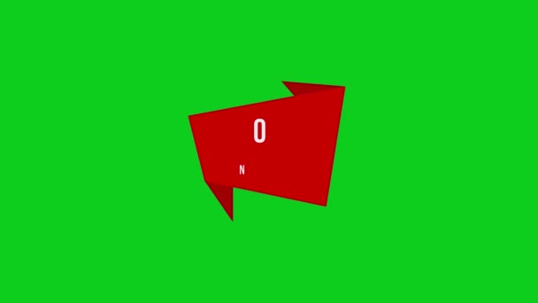 Jó hírek sign.good news paper origami beszéd buborék animáció.4K videó.Egyszerű mozgás animation.can be used for Explainer Video.green background - Felvétel, videó