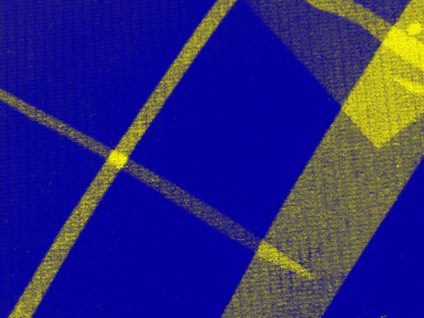 Topveiw Abstract Geomatry fondo azul y amarillo para diseño o publicidad - Foto, Imagen