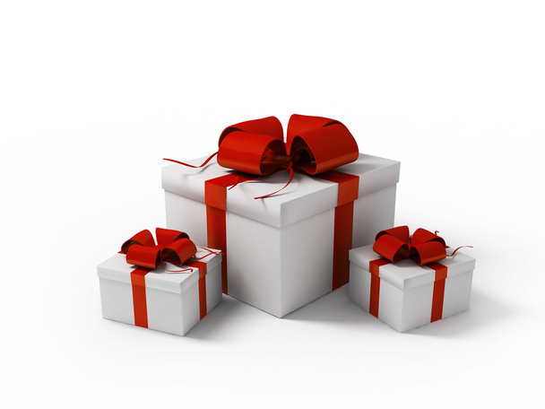 Weiße Geschenkboxen - Foto, Bild