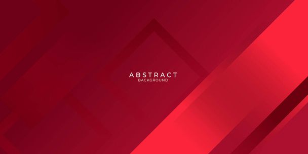 Abstract bright red modern background gradient color. Red maroon and white gradient with stylish line and square decoration suit for presentation design - Vector, Image