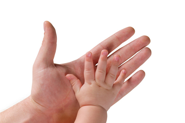 As mãos do pai e da criança
 - Foto, Imagem