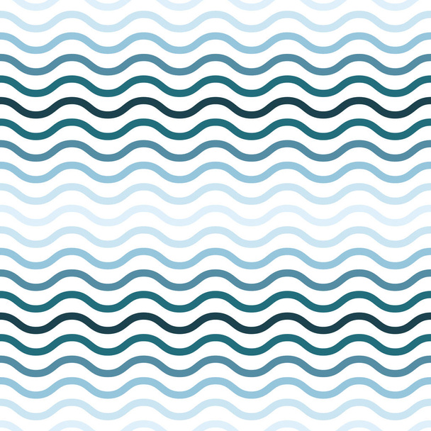 Geometrical waves colorful lines seamless pattern print background. - Wektor, obraz