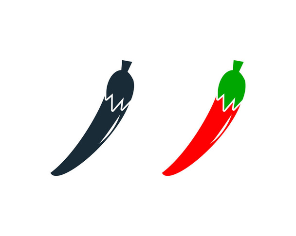 Chili Würzig Icon Vector Logo Vorlage Illustration Design - Vektor, Bild