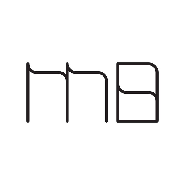 ícone do logotipo do vetor de letra inicial mb - Vetor, Imagem