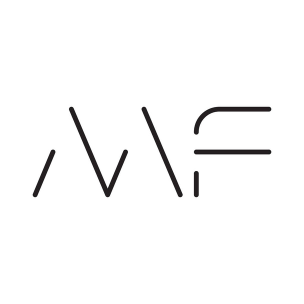 mf icono inicial del logotipo del vector de letra - Vector, imagen