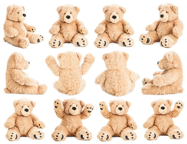 Teddybär in verschiedenen Positionen - Foto, Bild