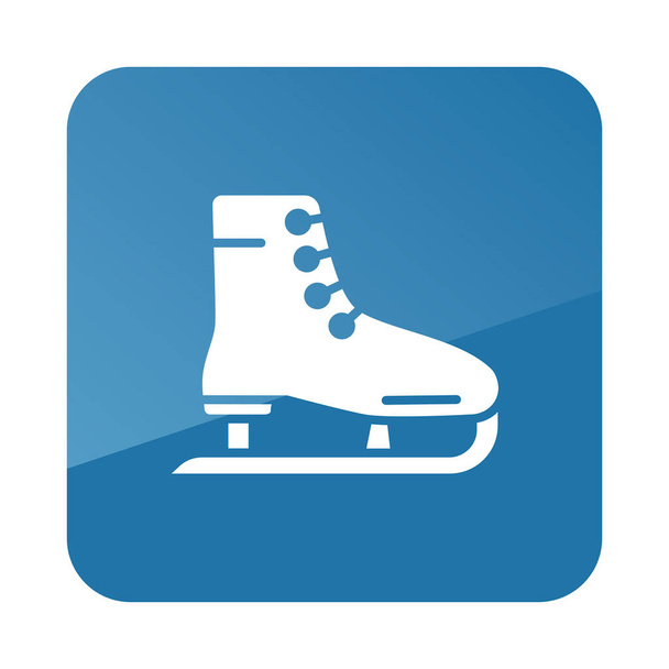 Skating shoes vector icon. Winter sign. Graph symbol for travel and tourism web site and apps design, logo, app, UI - Vector, Image