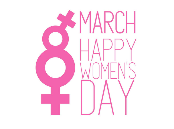 8. maaliskuuta - Kansainvälinen naistenpäivä. Kansainvälinen naistenpäivä valkoinen tausta. Paikka tekstillesi. - Valokuva, kuva