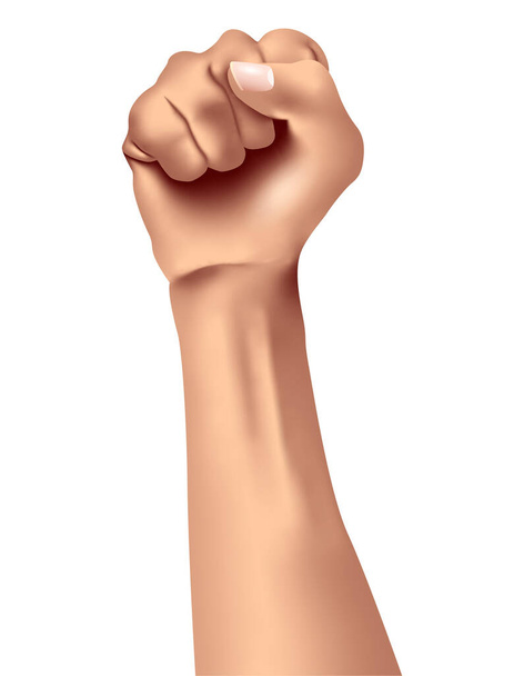 Vector fist in gradient style - Vector, Image