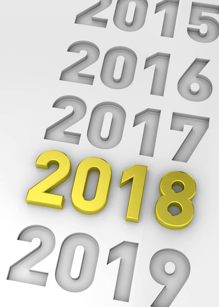 New Year 2018 - 3D - Fotó, kép