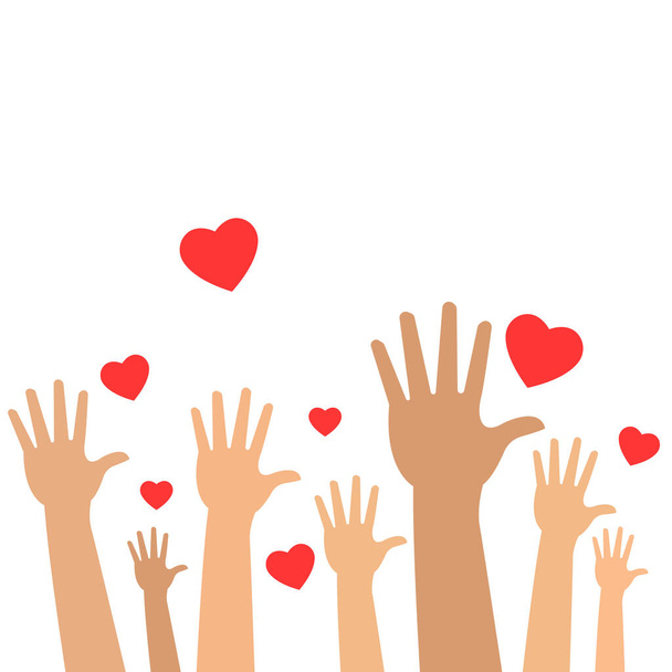  caridade para as pessoas assinar mão segurando conceito de coração. - Foto, Imagem