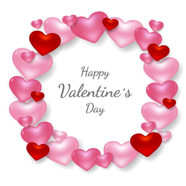 Happy valentines day greeting card cover template - Vecteur, image