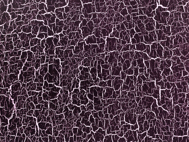 Texture of old wall with decorative plaster dark purple and white colors. Cracked concrete grunge background. Abstract wine stucco surface, closeup. - Photo, Image