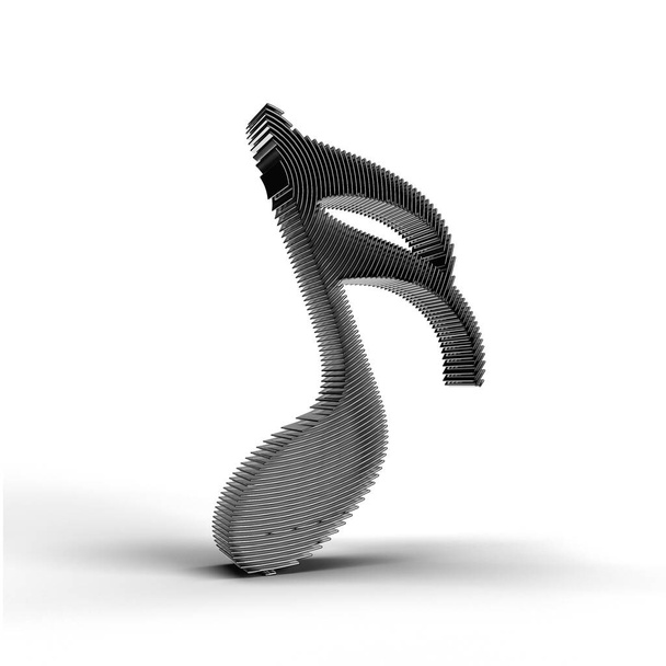 3D Render Muziek Notities illustratie Ontwerp. - Foto, afbeelding