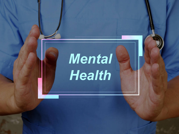 Medical concept meaning Mental Health with sign on the piece of paper - Photo, Image