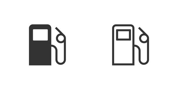 Benzin istasyonu ikonu. Yakıt sembolü izole edilmiş düz vektör yol işareti. Basit illüstrasyon - Vektör, Görsel