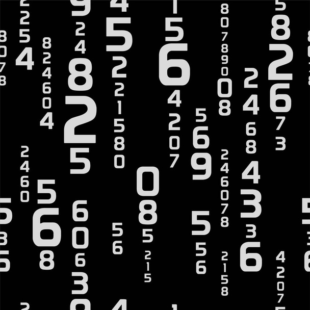 numbers on white background with seamless pattern. - Vector, Image