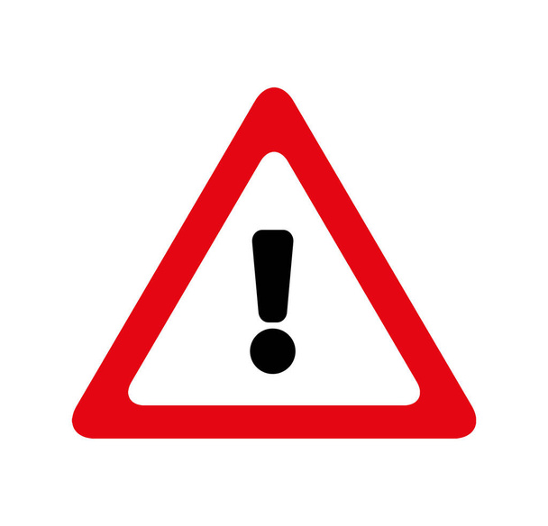 attention exclamation mark traffic sign. Vector icon. - Vector, Image