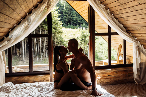 couple in love looking at each other in the morning - Photo, Image