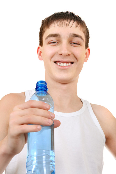 Teenager with Bottle of Water - Foto, afbeelding