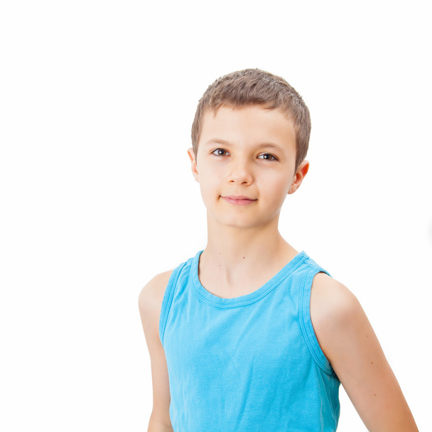 Portrait of a teenage boy in a tank top - Photo, image