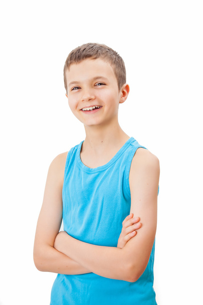 Portrait of a teenage boy in a tank top - Photo, image