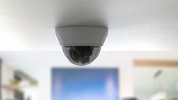 Tavanda güvenlik kamerası ya da CCTV kamerası - Video, Çekim