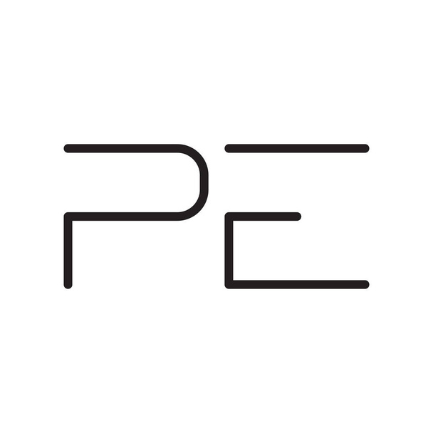 pe initial letter vector logo icon - Vector, Image