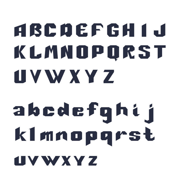 Vet alfabet lettertype. Gedurfde stijl. Vectorillustratie - Vector, afbeelding