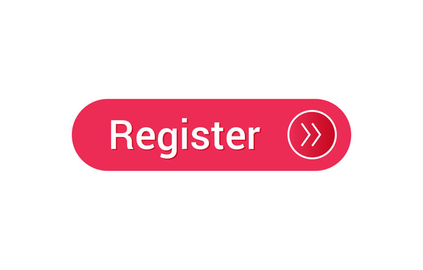 Regisztráció gomb, Regisztrálás ikon web - Vektor, kép