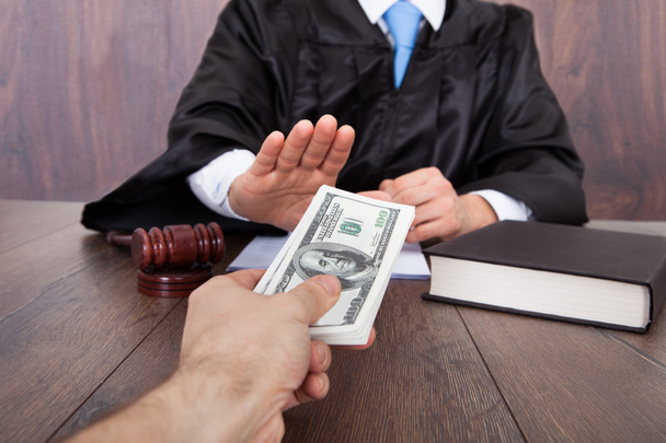 Judge Taking Bribe From Client - Zdjęcie, obraz
