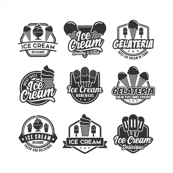 Ice cream design premium logo collectiction - Vector, afbeelding