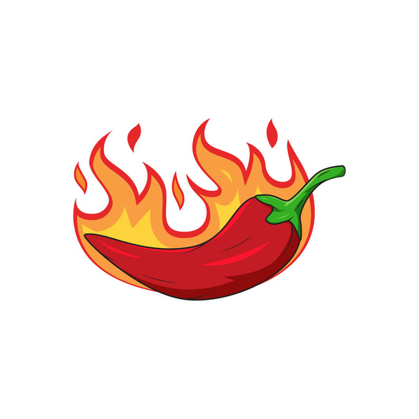 hot chilli vector isolated on white background - Vector, Image