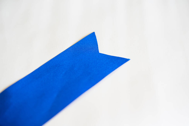 close up Blue bow on white background. - Photo, Image
