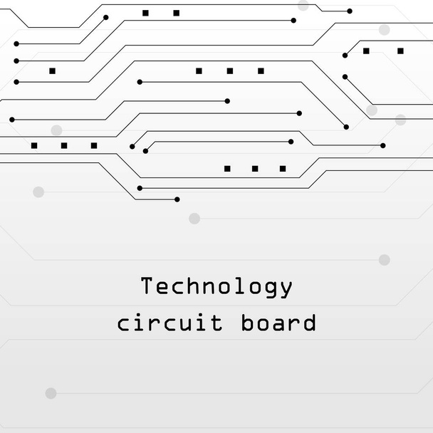 Circuit technologie achtergrond met high-tech digitale dataverbinding systeem en computer elektronische desing - Vector, afbeelding