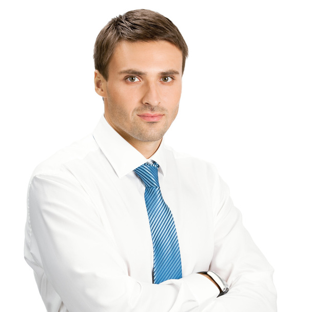 Portrait of young business man, isolated - Fotografie, Obrázek