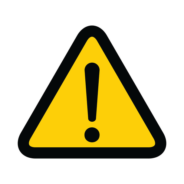 Gevarenwaarschuwing, waarschuwingssymbool vector pictogram vlak teken symbool met uitroepteken geïsoleerd op witte achtergrond . - Vector, afbeelding