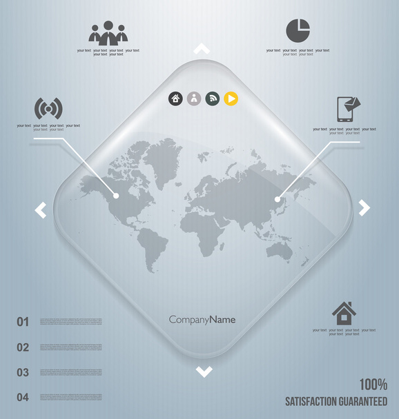 Infographics of the world vector - Vektor, kép