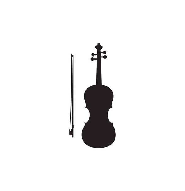 Ilustración vectorial de la silueta del violín - Vector, imagen